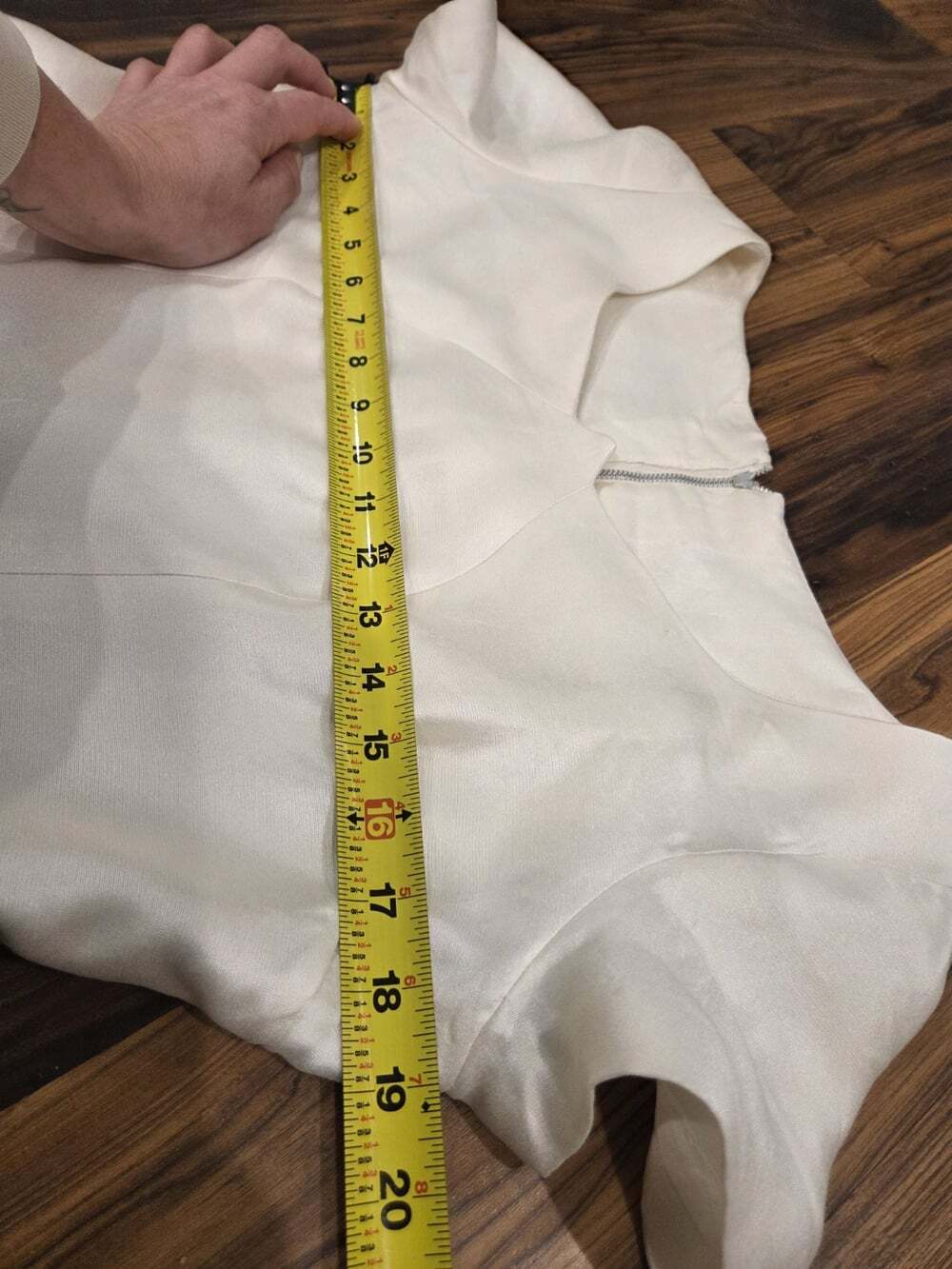 Vtg Pauline Feinstein Ivory Sheath Dress Sz M Estimate ILGWU Metal Zip Retro MCM - Picture 5 of 7